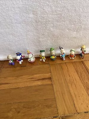 Applause UFS Peanuts Snoopy PVC Figurines Cowboy St Patricks Day Lot Of 8 VTG • $44.99