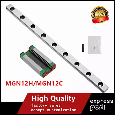 MGN12H MGN12C Miniature Linear Rail 250MM-1000MM+MGNH/C Block 3D Printer CNC • £24.99