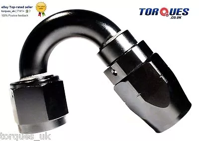 £12.49 • Buy AN -6 (AN6 ) 150 DEGREE Swivel Seal BLACK Hose Fitting 
