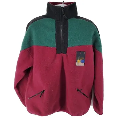 $50.36 • Buy 1992 Olympics Fleece Jacket Size L XL Rayban Canada Bausch & Lomb 1/2 Zip