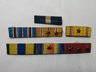 Original I'd WW1 / WW2 US Navy Heroism Ribbon Bar Set  • $200