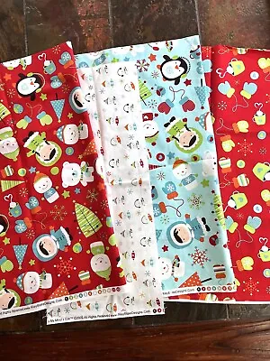 Colorful Christmas Fabric Lot My Mind's Eye For Riley Blake 4 Yards Total OOP • $20