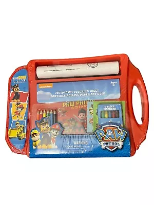 NEW Paw Patrol Portable Rolling Paper Art Desk 20Ft Sheet Stickers & 6 Pencils • $19.99