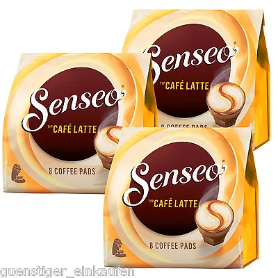 £17.60 • Buy 3x 8 Senseo Coffee Pads Type Café Latte Milk Range Treat Creamy Milk Foamer