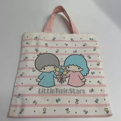 Vintage Sanrio Little Twin Stars 1976 Canvas Tote Lunch Bag - Rare From Japan • $45