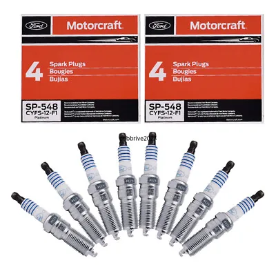 8x SP548 CYFS12F1 Platinum Spark Plugs For Motorcraft Ford 5.0L 2.5L SP-548 • $29.99