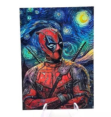 Marvel Deadpool Vincent Van Gogh Holofoil Sketch Card Signed 1/1 Original Art • $9.99