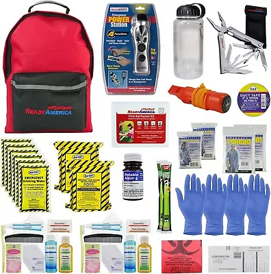 Ready America 72 Hour Deluxe Emergency Kit 2-Person 3-Day Backpack First Aid K • $119