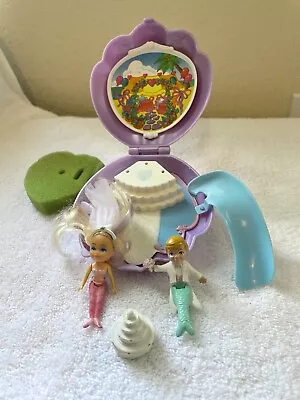 Vintage Merwees Mermaid 1997 Wedding Party Compact Seashell Collection Cap Toys • $30