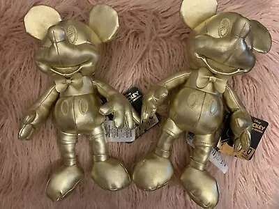 Mickey Mouse Small Gold Plush Disney Store Exclusive 90 Years Magic Anniversary • $15