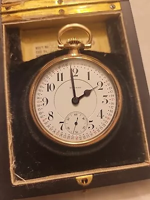 E HOWARD Series 5  1911 RR Pocket Watch 19J.   SAME ERA BOX!!   2019 Serviced. • $300