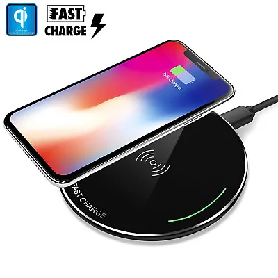For IPhone 8 Plus / X / Note 8 S8+ Qi Wireless Fast Charger 3A Rapid Charging AU • $41.79
