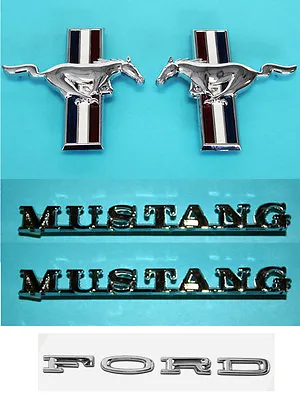 NEW 1965-1966 Ford Mustang  Emblem Kit Running Horse Script And Fenders • $64.95