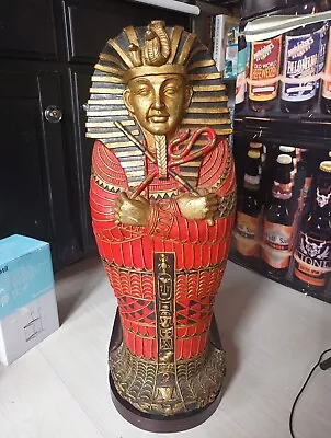 King Tutankhamun Sarcophagus Egyptian CD /Bar Storage Sculpture UK • £350