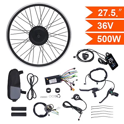Electric Bicycle Motor Conversion Set Front Wheel EBike Motor Hub 36V 500W Alum • $217.55