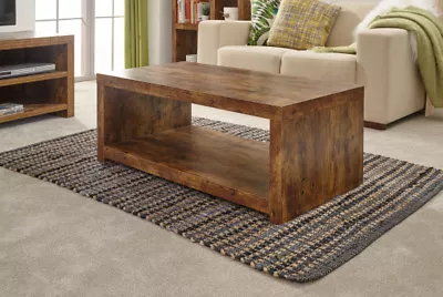 Jakarta Mango Coffee Table With Shelf Living Room Range • £114.99