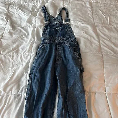 $85 • Buy Vintage 1990’s Calvin Klein Jeans Women’s Blue Denim Carpenter Overalls SZ Small