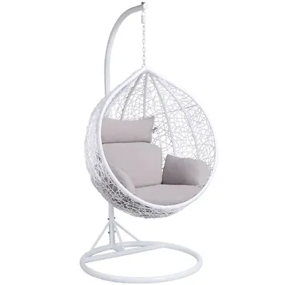 £369.99 • Buy Garden Swing Chair Hanging Egg Chair Patio Hammock Chair W/ Stand Indoor Outdoor