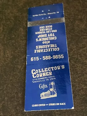 Vintage Tennessee Matchbook: “Collector’s Corner” Knoxville TN • $7.23