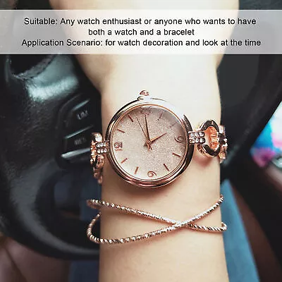Women Girl Watch Bracelet Set Alloy Elegant Birthday Quartz Watch Jewelry Br ND2 • $28.34