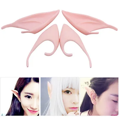 £4.38 • Buy 2 Latex Soft Pointed Fairy Pixie Elf False Ears Tip Cosplay Halloween Party Prop