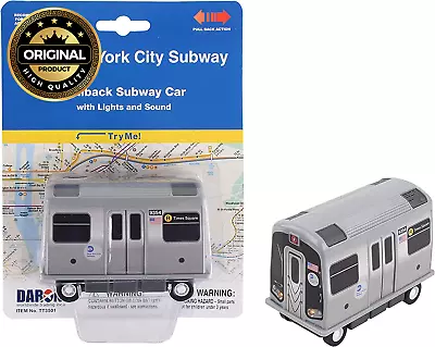 Daron MTA Subway Pullback Toy W/ Light & Sound TT3501 Grey • $22.54