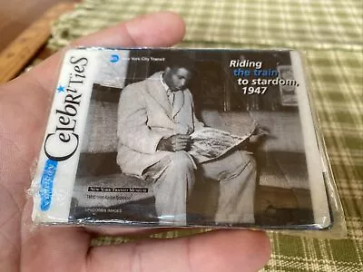 Jackie Robinson MetroCard Double Sided Holder RIDING TRAIN TO STARDOM 1947 ASIS • $42.56