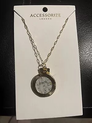 Accessorize Ladies Gold Plated Locket Necklace Brand New • £5