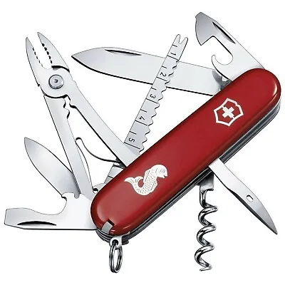 Victorinox Angler Red - Swiss Army Pocket Knife 91 Mm - 18 Tools 1.3653.72 • $39