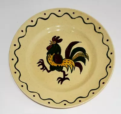 Poppy Trail Rooster 10  Dinner Plate Metlox California Provincial • $10