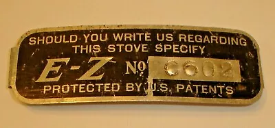 Vintage E-Z Est Way Tin / Metal Kerosene Oil Heater Stove Emblem Badge Original • $14.99