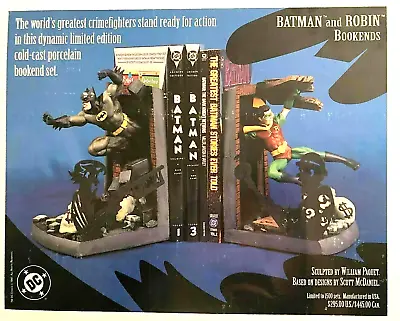 Batman And Robin Deluxe Bookends Statue Set New 1997 DC Comics Amricons • $1019.05