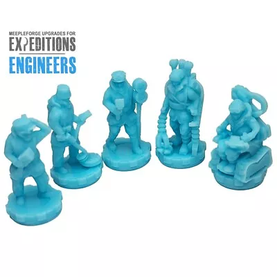 Engineers For Scythe Expeditions - BLUE - 10pcs - Upgraded Worker Meeples • $13.50