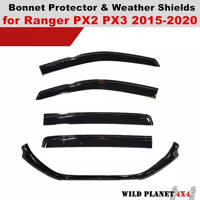 WeatherShields Window Visor & Bonnet Protector For Ford Ranger PX2 PX3 2015-2020 • $114.95