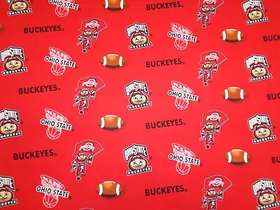 Ohio State University  Buckeyes  Football Print Design New 100% Cotton  1/2 Yard • $6