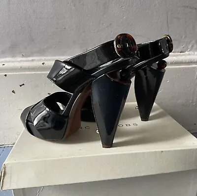 Marc Jacobs Designer Womens Ball Heel Leather Shoes 40 Uk 7 Brigitte Ricoper • £55