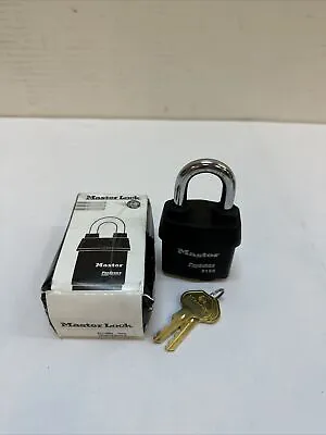 Master Lock 6125 Padlock Keyed Different Standard Shackle Rectangular Steel • $14.99