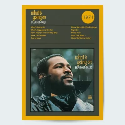 Marvin Gaye  What's Going On Fine Art Album Poster • $5.04