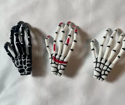 Skeleton Hands Bone Hair Clips Claws Skull Hand Hair Clip Hairpin 3pc • $5.33