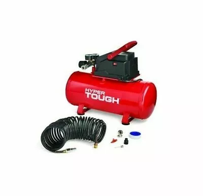 Hyper Tough 3 Gallon  Bundle Oil Free Portable Air Compressor 100PSI Red Kit • $99