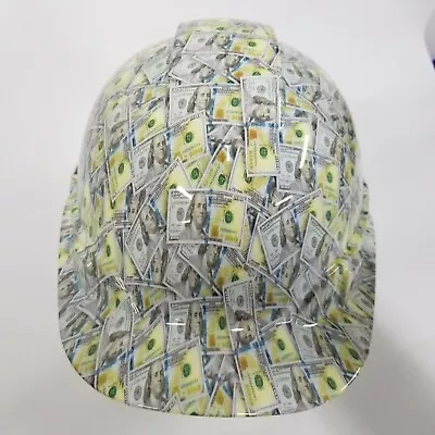 $39.99 • Buy Hard Hat Custom Hydro Dipped  Cap , OSHA Approved , HUNDRED DOLLAR BILL 