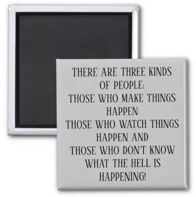 Square Magnet Daily Quotes Reminder Three Kinds Size 2 Inch Print Collectable • £19.28