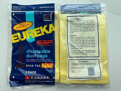 Eureka Style F & G ESP Vacuum Bags 6 Bags Extra Suction Power New Fits Uprights • $9.49