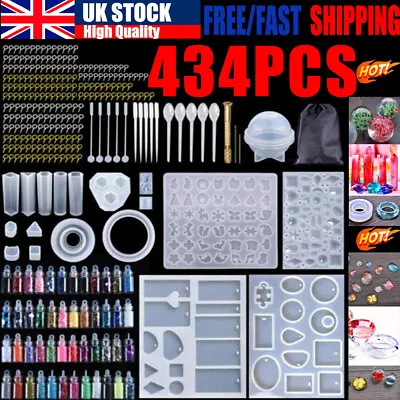 £10.69 • Buy 434 Pcs Resin Casting Epoxy Molds Silicone Jewelry Making DIY Craft Mould Kit UK