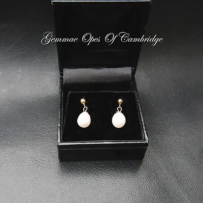 9k 9ct Gold Pearl Drop Dangle Earrings 1.64g • £59.99