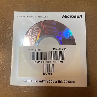 Microsoft Office Basic Edition 2003 New Sealed| English Version W/Product Key • $22.97