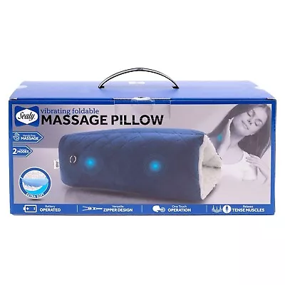 Sealy Vibrating Foldable Massage Pillow New In Box Hands Free Massage • $19.95