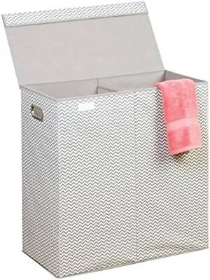 MDesign Double Laundry Bin Collapsible Laundry Basket RRP £38 • £14.99