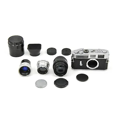 Serviced Canon-7 M39 Rangefinder FIlm Camera W/ 3 Lenses Set! • $799.95