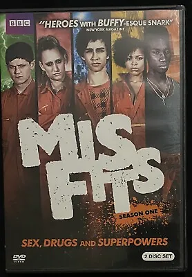Misfits Season One (DVD 2012 2-Disc Set) Iwan Rheon Robert Sheehan VG Cond • $8.99
